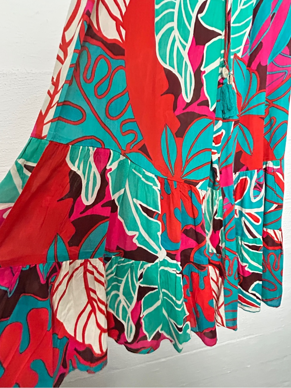 True Destinations Resort Wear Flare Pants Beach Womens XL Floral Tropical NEW - Picture 14 of 16